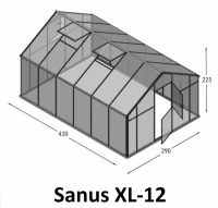 Sanus XL-12 (12,47m²) 2.90 x 4.30 x 2.25m