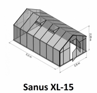 Sanus XL-15 (14,5m²) 2.90 x 5.00 x 2.25m