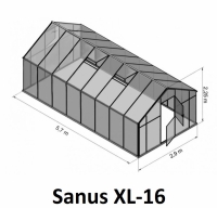 Sanus XL-16 (16,53m²) 2.90 x 5.70 x 2.25m