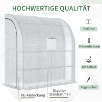 Folie MuurKas - 200 cm x 100 cm x 215 cm WIT