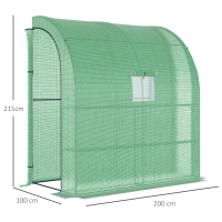 Folie MuurKas Groen - 200 cm x 100 cm x 215 cm