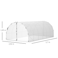 Folie Tunnel Kas 570 x 292 x 195 cm Wit