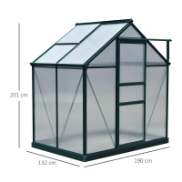 Kas met Polycarbonaat 4mm 190 x 122 x 201 cm