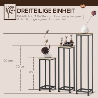 3-delige Plantenstandaard  21x21x50/70/90cm