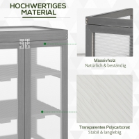 Kweekkas, hout+ polycarbonaat, 58 x 44 x 78cm