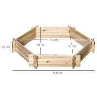 Houten tuinbakrand 100x92x16cm