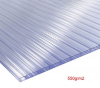 Polycarbonaat 4 mm, helder, 2,1x6m; 550 g/m2