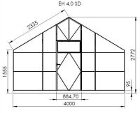EcoSlider EHLB 4m x 8.3m Glas
