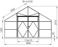 EcoSlider EHLB 4m x 8.3m Glas